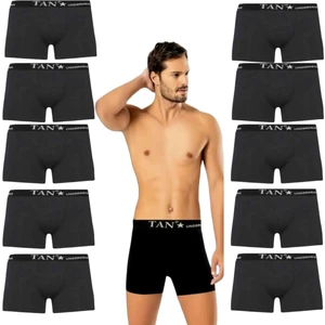 Boxer,baksır 10 Lu Ekonomik Paket Siyah  Pamuklu,likralı,esnek Kumaş Oris Iç Giyim