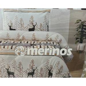 Deer Bej Tek Kişilik Comforter Yorgan
