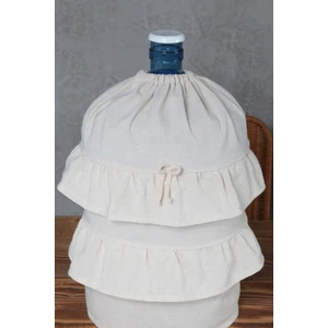 Cotton Maison Naturel Fırfırlı Damacana Kılıfı Çift Fırfırlı Vintage