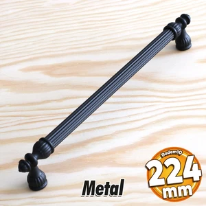 Şah Kulp Mobilya Mutfak Dolabı Çekmece Dolap Kulpları Kapak Kulpu Kulbu Siyah 224 mm Metal