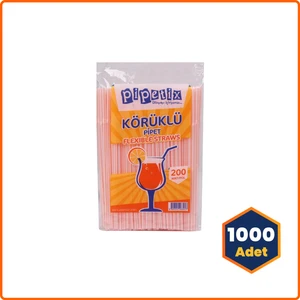 Körüklü Pipet Turuncu Çizgili Pipetix - 1000 Adet