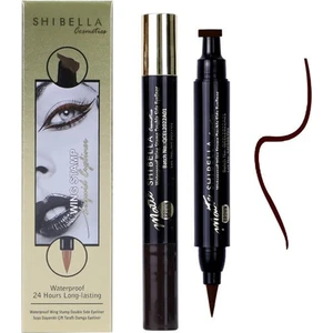 Damga Eyeliner, Siyah, Çift Taraflı, 24 Saat Dayanıklı, Kalın Damga - Kutulu