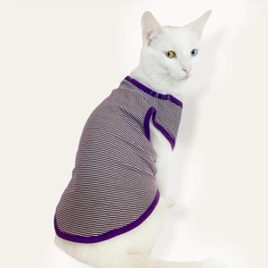 Purple Stripe Atlet Kedi Kıyafeti Kedi Elbisesi L