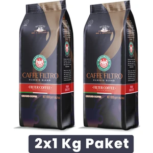 Caffe Filtro Clasico Blend Klasik Filtre Kahve (ÇEKİRDEK VEYA ÖĞÜTÜLMÜŞ) 2X1 Kg Paket