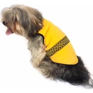 Yellow Black Checker Atlet Köpek Kıyafeti  Köpek Elbisesi XXL
