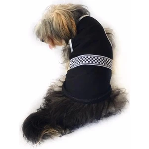 Black White Checker Atlet Köpek Kıyafeti  Köpek Elbisesi L