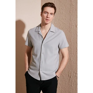 Apaş Yaka Kısa Kollu Regular Fit Gömlek Erkek Gömlek Cf24S115882