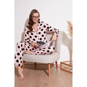 Reguar Fit Yumuşak Dokulu Pijama Takımı Bayan Pijama Takımı 611PT288Y