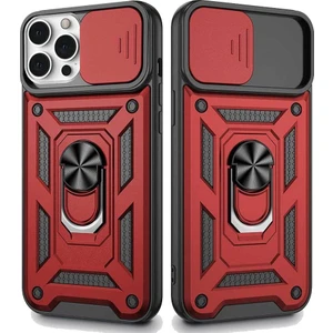 Smart Tech Apple iPhone 13 Pro Uyumlu Kızaklı Kamera Korumalı Tank Kılıf