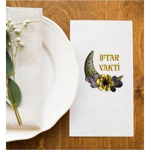 Ramazan Sofralarına Özel Iftar Vakti 2 Baskı Peçete Sunum Peçetesi 20 Adet