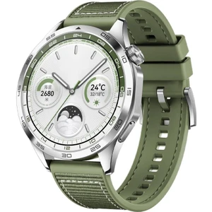 Huawei Watch Gt 4 46 mm Uyumlu Dokuma & Silikon Kordon Dikişli Örgü Kayış Metal Toka