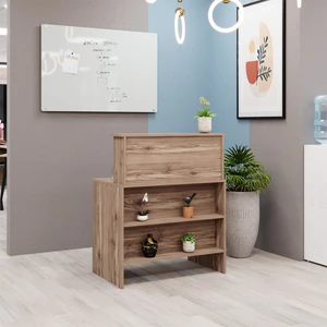 Kalender Dekor Venüs 120 cm Çekmeceli Banko, Karşılama Bankosu, Kasa Bankosu, Sekreter Masası VNS04