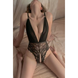Secret Dream  Maya Model Dantelli Özel Bölgesi Açık Gecelik