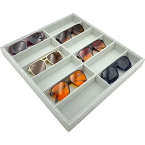 12'li Organizer Gri Anfora Gözlük Tablası