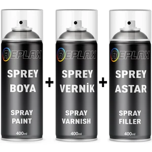 Piano Black Sprey Rötuş Boyası+Vernik+Astar