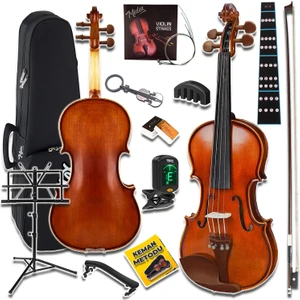 GLA-124X SET Profesyonel Üst Kalite GÜL Ağacı Keman 4/4 Tam Boy