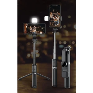LED Işıklı Bluetooth Kumandalı Selfie Çubuğu Katlanabilir Taşınabilir 100 cm Tripod