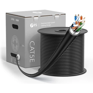 CAT5E Utp Bakır Lan Veri Kablosu 305MT 23 Awg Siyah Pvc