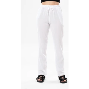 Eliş Şile Bezi Çift Cepli Unisex Yazlık Pantolon Beyaz