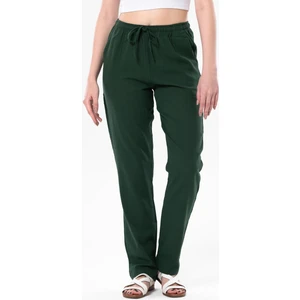 Eliş Şile Bezi Çift Cepli Unisex Yazlık Pantolon Yeşil