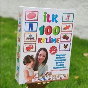 Eğitici Bebeğimin Ilk Flash Kartları Oyuncak Set Ilk 100 Kelime Zeka Kartlarım
