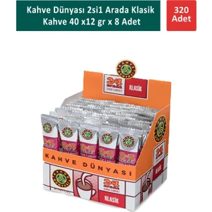Kahve Dünyası 2si1 Arada Klasik Kahve  40 x 12 gr  x 8 Adet