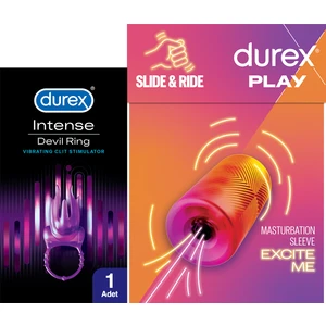 Manuel Mastürbatör + Durex Intense Devil Ring Titreşimli Halka