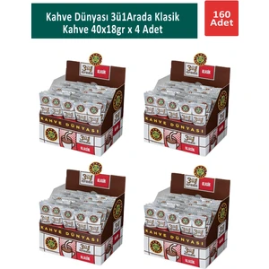 Kahve Dünyası 3ü1 Arada Klasik Kahve 40 x 18 gr x 4 Adet