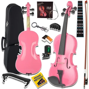 HGA24PİNK-PAK Pembe 1/2 Çocuk Kemanı Seti  (Yastık Tuner Susturucu Çanta Yay Reçine)