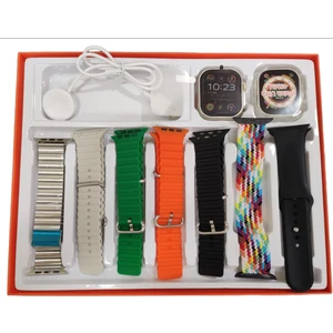 RB01 Plus Akıllı Saat Full Set 7 Kordon+Kılıf+Kırılmaz Ekran-2.03 Inç  Geniş Ekran