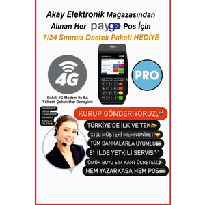 PRO 4g Yeni Model Temassız, QR okuma Dokunmatik Yazarkasa Pos Mobil *(Yazar Kasa Pos Cihazı)* Paygo SP360