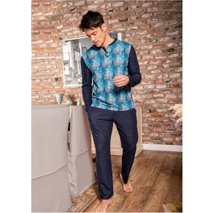 Erkek Düğme Yaka Kışlık Pijama Takımı 15080 - 1 Adet