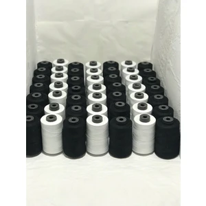 Lider İplik Dikiş Iplik 49'lı Set Siyah Beyaz Dikiş Ipliği 120 No 5000MT. Polyester