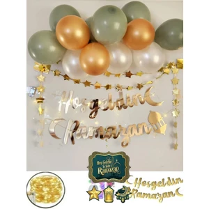Hayaller Dükkanı Hoşgeldin Ya Şehri Ramazan Işıklı Ramazan Süsü Hoşgeldin Ramazan Ev Süsleri Yıldızlı