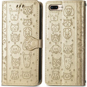 BDT Boutique Iphone 8 Için Kılıf/7 Artı Karikatür Hayvanlar Kapak Çevirin Kısa Kayış Deri (Yurt Dışından)