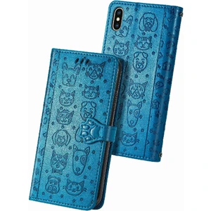 BDT Boutique Iphone Xs Max Flip Kapak Kılıf Için Kılıf Karikatür Hayvanlar Darbeye (Yurt Dışından)