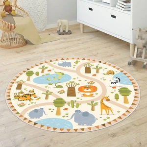 Homefesto Halı Kilim Dekoratif Özel Tasarım Yıkanabilir,ince, Kaymaz Tabanlı, Modern Çocuk Halısı