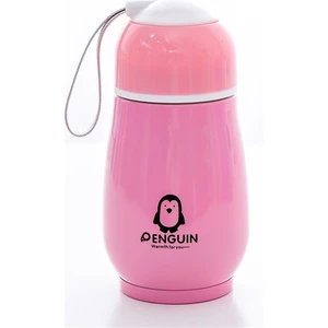 CCmoo Pretty Paslanmaz Çelik Penguen Termos Bardak Yaratıcı Taşınabilir Karikatür Çocuk Su Bardağı Açılış Etkinliği Hediye Fincan Pembe #300ML (Yurt Dışından)