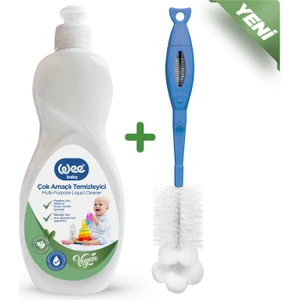 Wee Baby Vegan Çok Amaçlı Temizleyici & Biberon Temizleme Fırçası