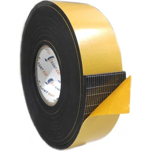 Bant Evi Epdm Kauçuk Sünger 5mm Kalınlık, 20mmx5mt Kendinden Yapışkanlı Kauçuk Yalıtım Bandı