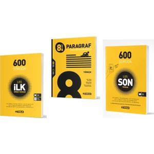 Hız Yayınları 8. Sınıf LGS 600 Soruda İlk Dönem Tekrarı - Paragraf – LGS 600 Soruda Son Tekrar 3 Kitap