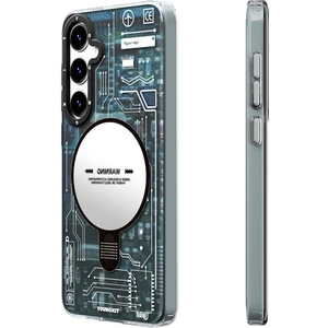 Galaxy S24 Uyumlu Kılıf Magsafe Şarj Özellikli Youngkit Technology Serisi Kapak Mavi