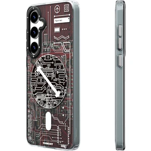 Galaxy S24 Plus Uyumlu Kılıf Magsafe Şarj Özellikli Youngkit Technology Serisi Kapak Kırmızı