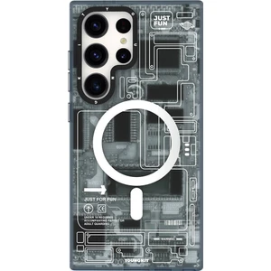 Galaxy S24 Ultra Uyumlu Kılıf Magsafe Şarj Özellikli Youngkit Technology Serisi Kapak Siyah
