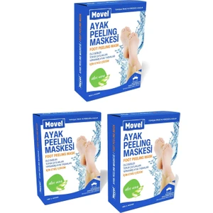 3 Adet Ayak Peeling Maskesi Çorap Tipi Ölü Derileri Soyan Peeling Çorabı