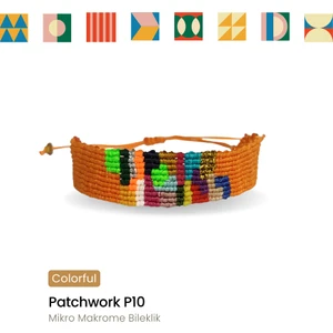 Pötikare Butik Atölye Patchwork P10 Mikro Makrome Bileklik