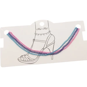 X-lady Accessories Renkli Üç Zincirli Halhal Antialerjik Kadın Aksesuarı