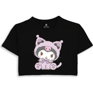 Ez Design Kuromi Baskılı Crop Tshirt