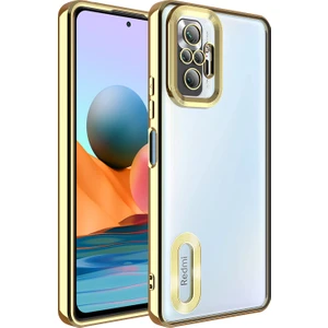 Tekno Grup Xiaomi Redmi Note 10 Pro Kılıf Kamera Korumalı Logo Gösteren Omega Kapak + Cam Ekran Koruyucu