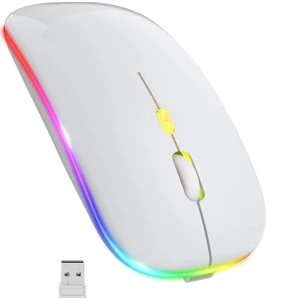 Blackbird Game Center Beyaz Rgb Şarjlı Kablosuz 1600DPI Işıklı Kablosuz Mouse Bwm6